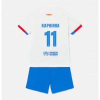 Fotballdrakt Barn Barcelona Raphinha Belloli #11 Bortedraktsett 2023-24 Kortermet (+ Korte bukser)